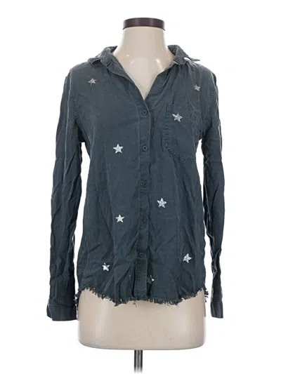 Pre-owned Cloth & Stone Long Sleeve Blouse In Gray
