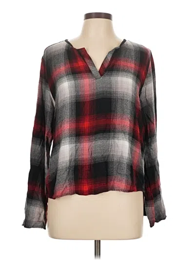 Pre-owned Cloth & Stone Long Sleeve Blouse In Gray
