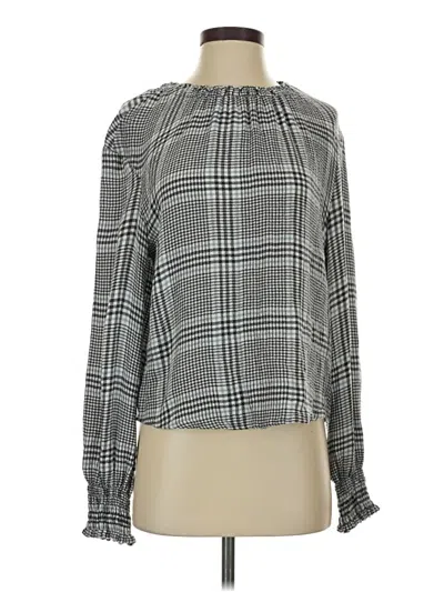 Pre-owned Cloth & Stone Long Sleeve Blouse In Gray