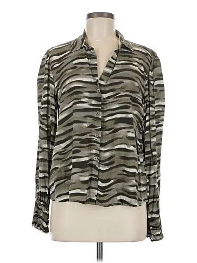 Pre-owned Cloth & Stone Long Sleeve Blouse In Gray