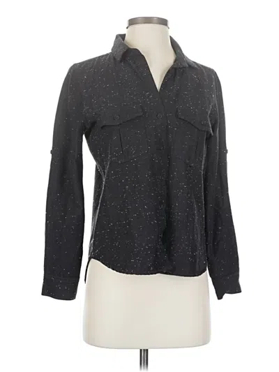 Pre-owned Cloth & Stone Long Sleeve Blouse In Gray