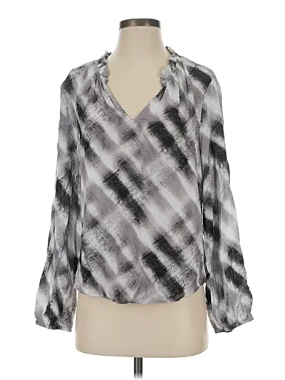 Pre-owned Cloth & Stone Long Sleeve Blouse In Gray