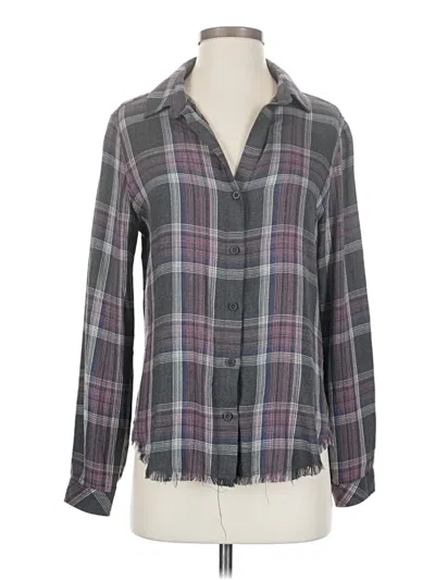 Pre-owned Cloth & Stone Long Sleeve Blouse In Gray