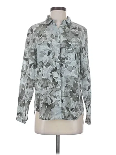 Pre-owned Cloth & Stone Long Sleeve Blouse In Gray