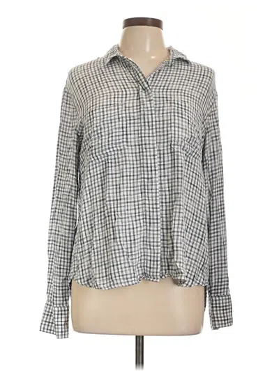 Pre-owned Cloth & Stone Long Sleeve Blouse In Gray