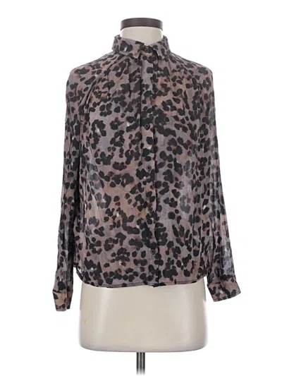 Pre-owned Cloth & Stone Long Sleeve Blouse In Gray
