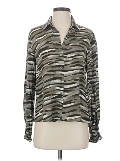 Pre-owned Cloth & Stone Long Sleeve Blouse In Gray