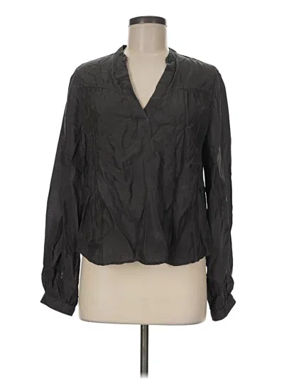 Pre-owned Cloth & Stone Long Sleeve Blouse In Gray