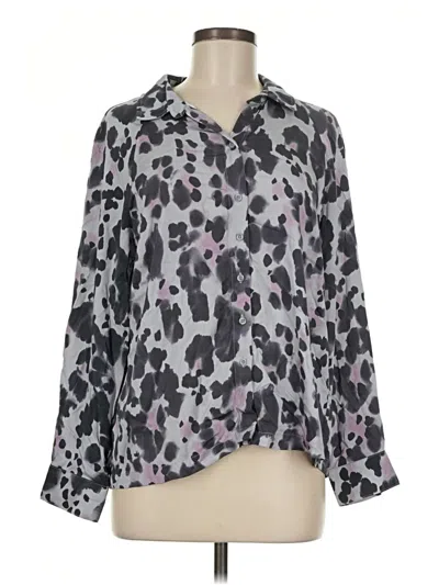 Pre-owned Cloth & Stone Long Sleeve Blouse In Gray