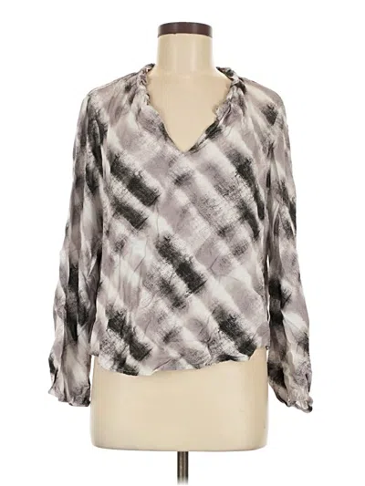 Pre-owned Cloth & Stone Long Sleeve Blouse In Gray