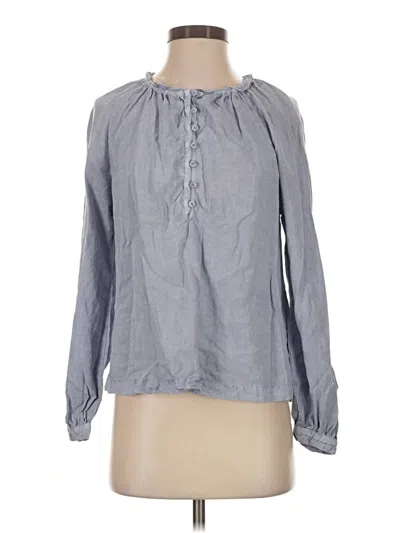 Pre-owned Cloth & Stone Long Sleeve Blouse In Gray