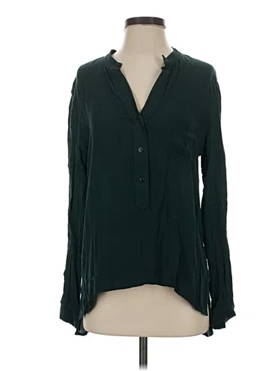 Pre-owned Cloth & Stone Long Sleeve Blouse In Green