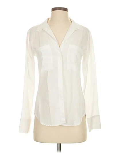 Pre-owned Cloth & Stone Long Sleeve Blouse In Ivory