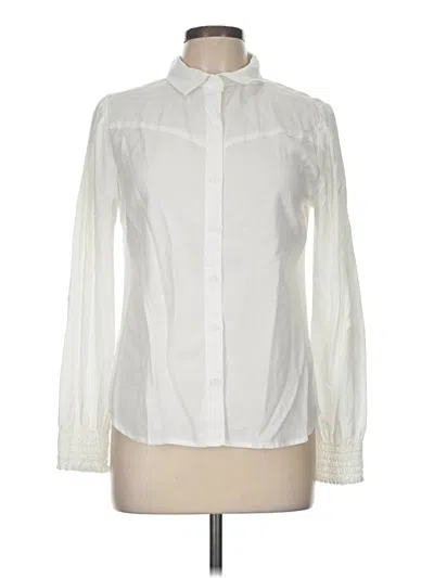 Pre-owned Cloth & Stone Long Sleeve Blouse In Ivory