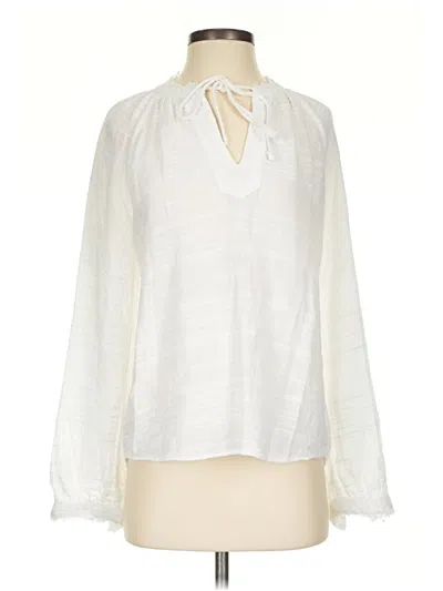 Pre-owned Cloth & Stone Long Sleeve Blouse In Ivory