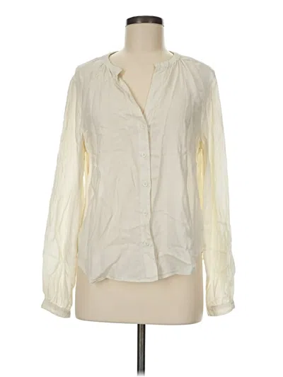 Pre-owned Cloth & Stone Long Sleeve Blouse In Ivory