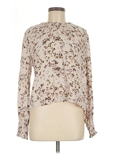 Pre-owned Cloth & Stone Long Sleeve Blouse In Ivory