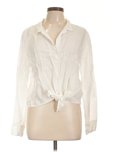 Pre-owned Cloth & Stone Long Sleeve Blouse In Ivory