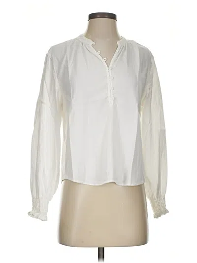 Pre-owned Cloth & Stone Long Sleeve Blouse In Ivory