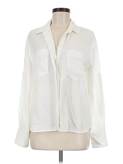 Pre-owned Cloth & Stone Long Sleeve Blouse In Ivory