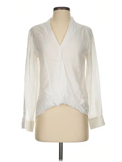 Pre-owned Cloth & Stone Long Sleeve Blouse In Ivory