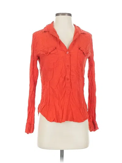 Pre-owned Cloth & Stone Long Sleeve Blouse In Orange