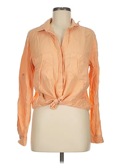 Pre-owned Cloth & Stone Long Sleeve Blouse In Orange