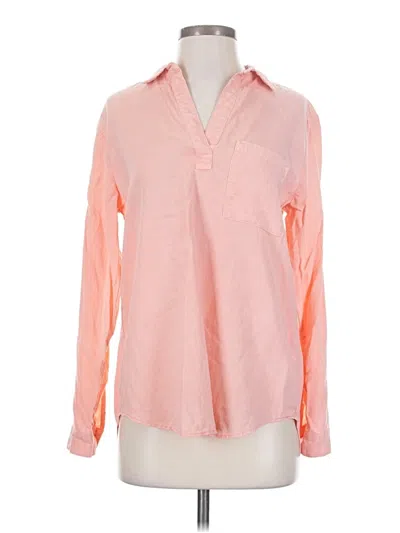 Pre-owned Cloth & Stone Long Sleeve Blouse In Pink