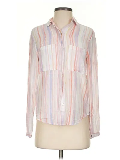 Pre-owned Cloth & Stone Long Sleeve Blouse In Pink