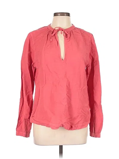 Pre-owned Cloth & Stone Long Sleeve Blouse In Pink