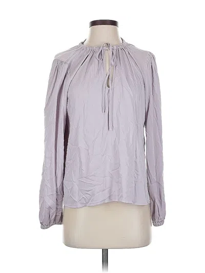 Pre-owned Cloth & Stone Long Sleeve Blouse In Purple