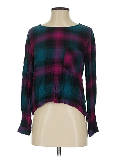 Pre-owned Cloth & Stone Long Sleeve Blouse In Purple