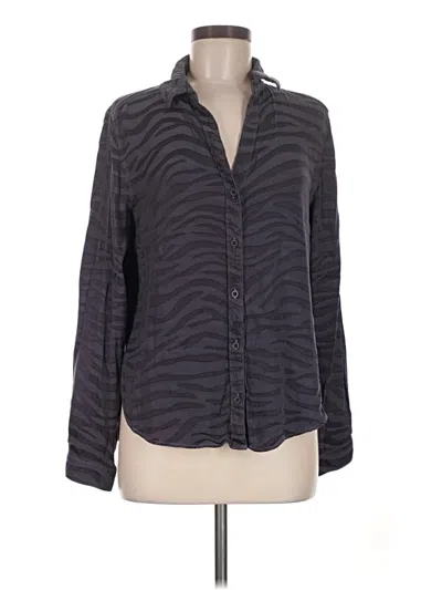 Pre-owned Cloth & Stone Long Sleeve Blouse In Purple