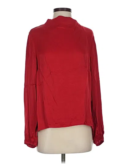 Pre-owned Cloth & Stone Long Sleeve Blouse In Red