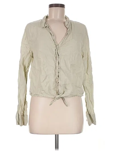 Pre-owned Cloth & Stone Long Sleeve Blouse In Tan
