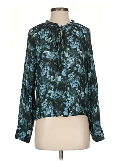 Pre-owned Cloth & Stone Long Sleeve Blouse In Teal