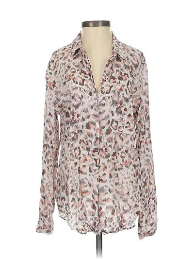 Pre-owned Cloth & Stone Long Sleeve Blouse In White