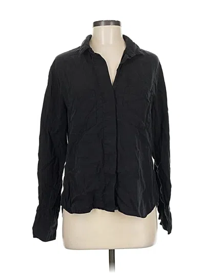 Pre-owned Cloth & Stone Long Sleeve Button Down Shirt In Black
