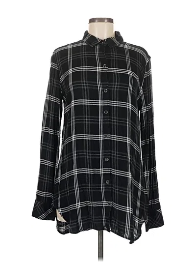 Pre-owned Cloth & Stone Long Sleeve Button Down Shirt In Black