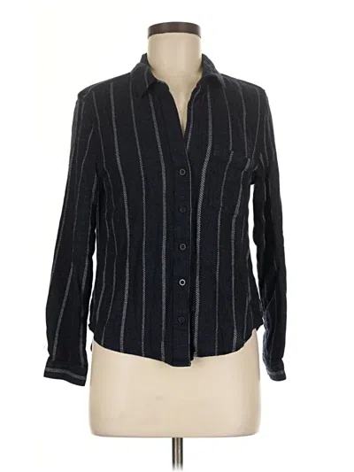 Pre-owned Cloth & Stone Long Sleeve Button Down Shirt In Black