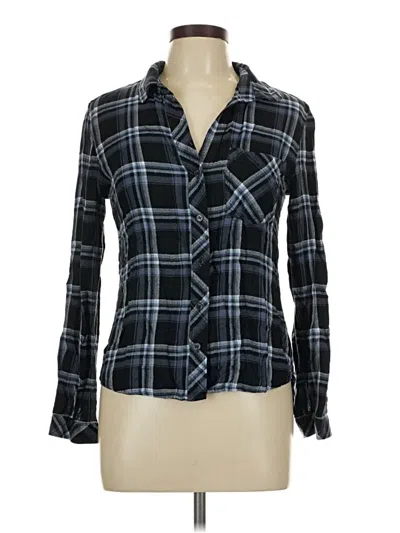 Pre-owned Cloth & Stone Long Sleeve Button Down Shirt In Black