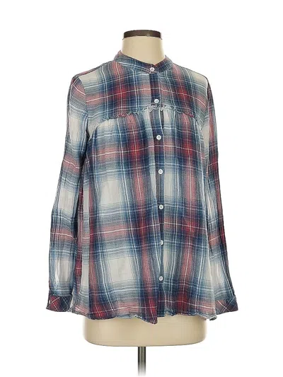 Pre-owned Cloth & Stone Long Sleeve Button Down Shirt In Blue
