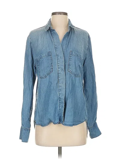 Pre-owned Cloth & Stone Long Sleeve Button Down Shirt In Blue