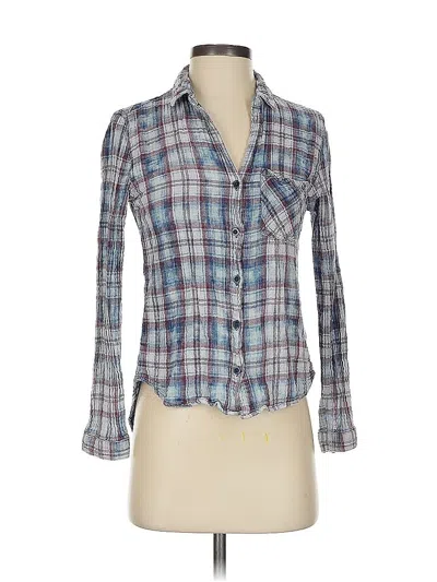 Pre-owned Cloth & Stone Long Sleeve Button Down Shirt In Blue