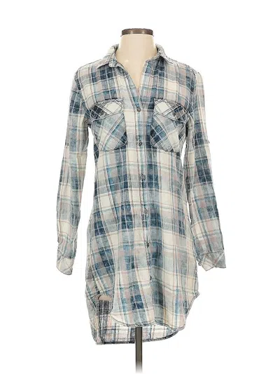 Pre-owned Cloth & Stone Long Sleeve Button Down Shirt In Blue