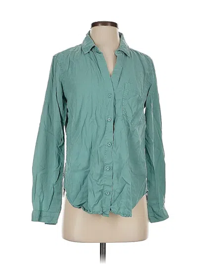 Pre-owned Cloth & Stone Long Sleeve Button Down Shirt In Blue