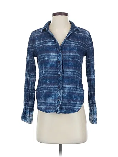 Pre-owned Cloth & Stone Long Sleeve Button Down Shirt In Blue
