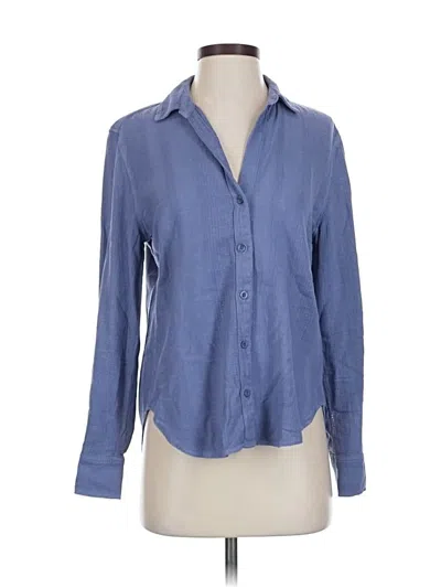 Pre-owned Cloth & Stone Long Sleeve Button Down Shirt In Blue