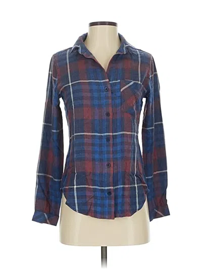 Pre-owned Cloth & Stone Long Sleeve Button Down Shirt In Blue