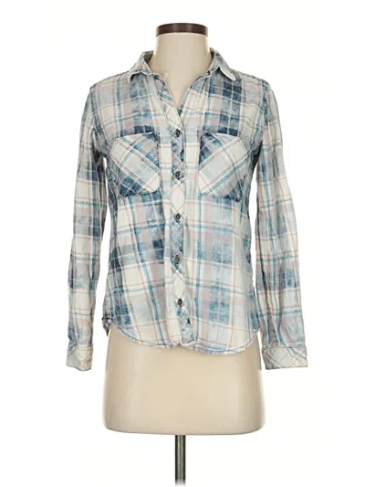 Pre-owned Cloth & Stone Long Sleeve Button Down Shirt In Blue